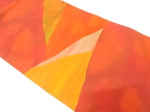 山並に花更紗模様織り出し　名古屋帯